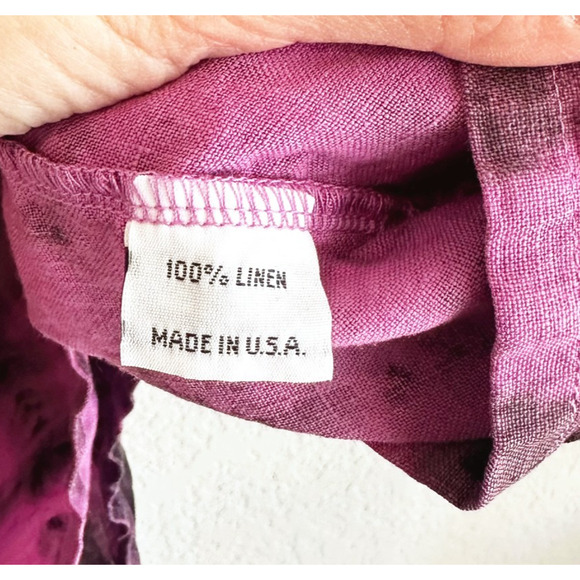 Bryn Walker Tie Dye Linen Top L/XL? Oversized Lagenlook Bohemian Hippie Festival - Picture 4 of 8